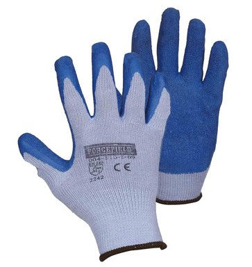 Poly/Cotton Liner, Palm-Coated with Blue Latex