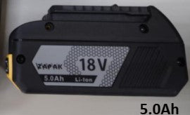 ZAPAK™ 18V, 5.0 Ah Li-Ion Battery, ZP93/97