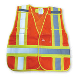 Safety Vest Mesh Orange  -  5-Point/CSA - O/S, 50/case