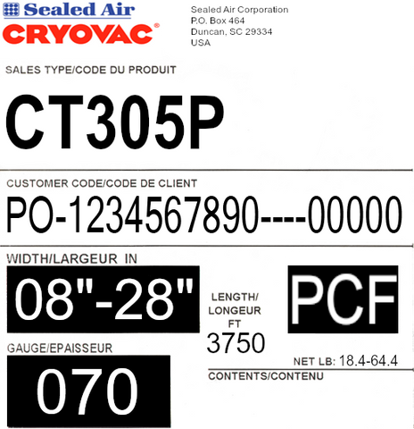 CRYOVAC™ CT305 70ga High Strength Shrink Film