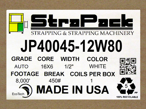 STRAPACK™ ½" AMS 450 White 16X6 8,000'