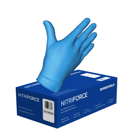 Blue NitriForce Nitrile Disposable Gloves 5 mil