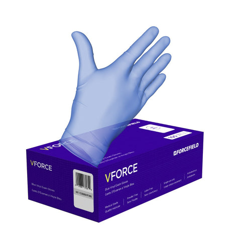 V Force Blue Vinyl Disposable Gloves